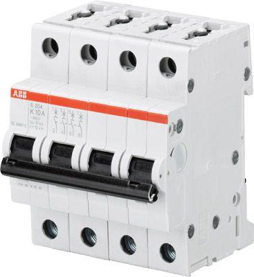 Выключатель автоматический модульный 4п K 3А 10кА S204M K3 ABB 2CDS274001R0317